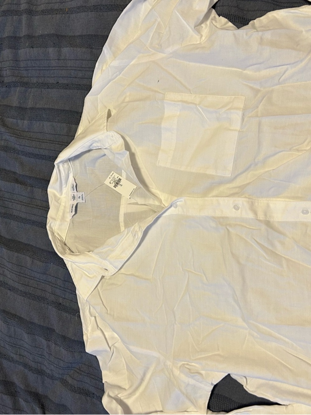 Old Navy Women’s White Casual Button-Down Shirt with Chest Pocket